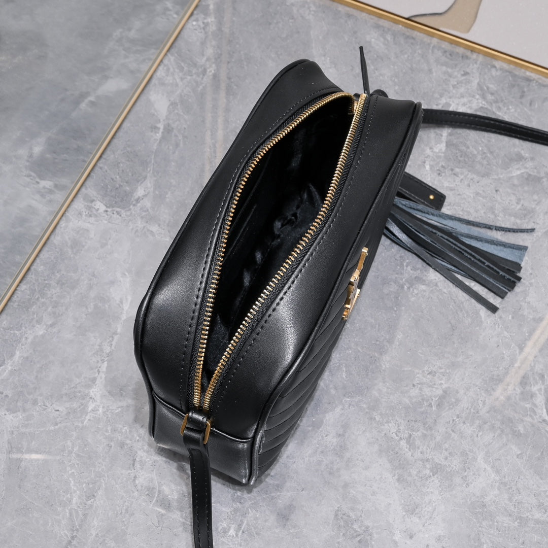 Lou Camera Bag –  Leather with Hardware | 100% Italian Calfskin