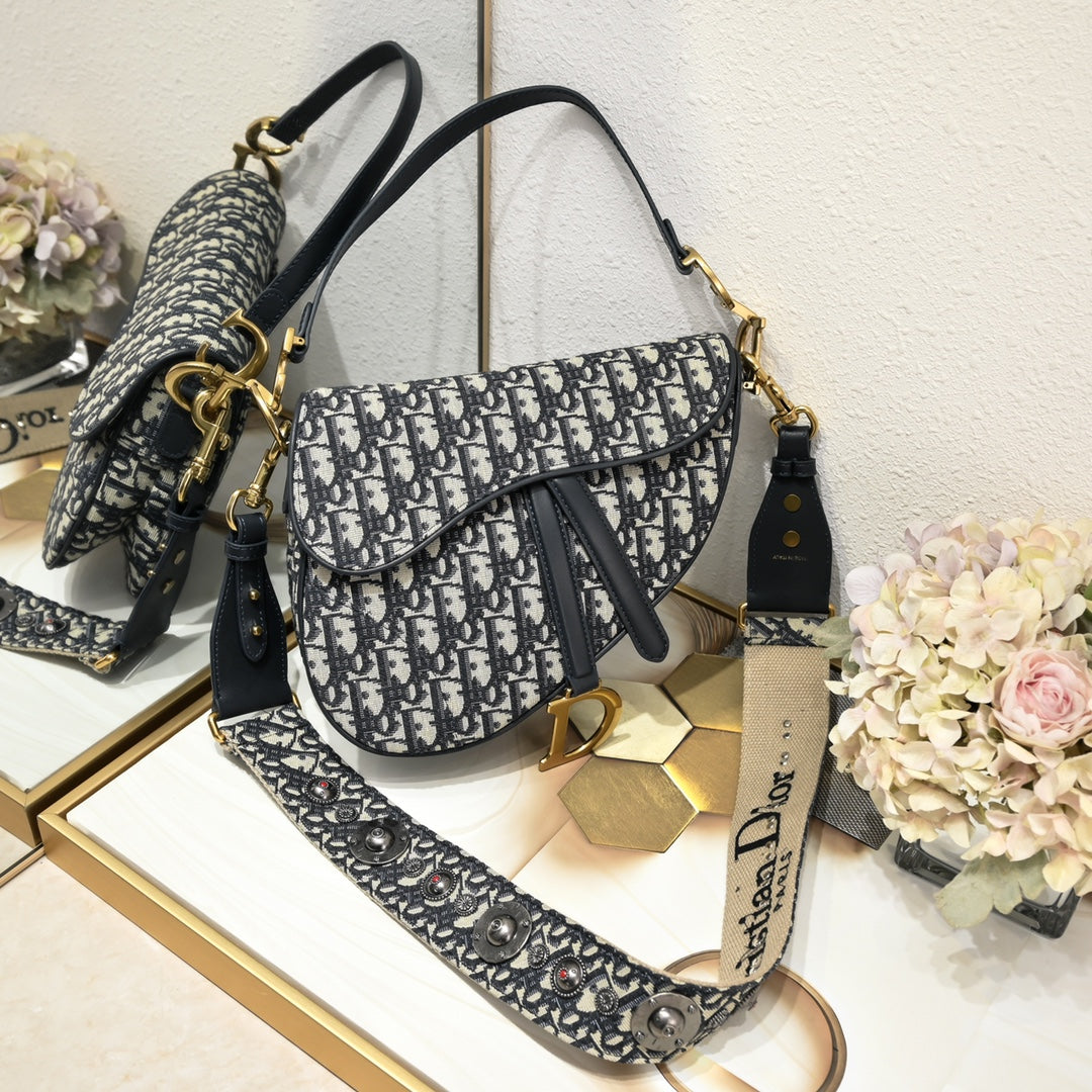 Dior Saddle Bag – Oblique Canvas  Top Market Version + Gift Box