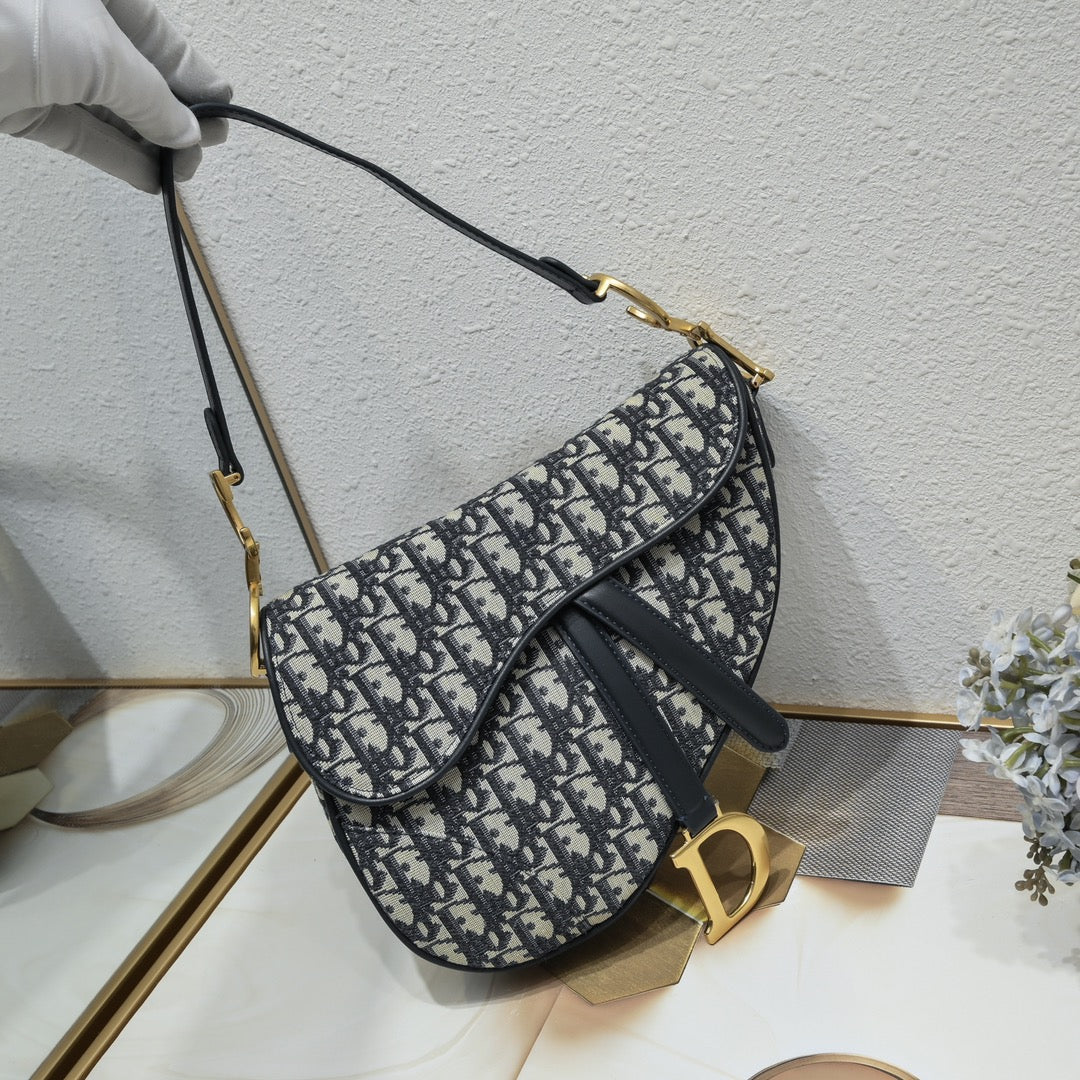 Dior Saddle Bag – Oblique Canvas  Top Market Version + Gift Box