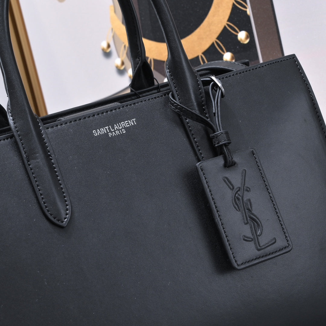 Premium Calfskin Structured Shopping Bag – 3-Way Carry