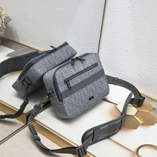 Dior Homme Camera Bag – Oblique Canvas & Genuine Leather | Latest Color Release