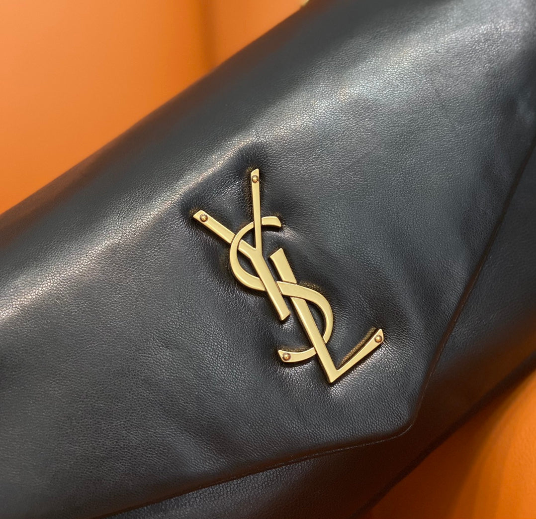 YSL CALYPSO 734153 Chain Bag – Italian Lambskin in Black & White
