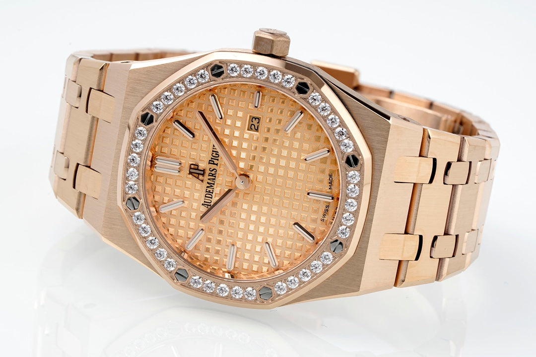 Audemars Piguet Royal Oak Ladies Watch – Rose Gold Elegance