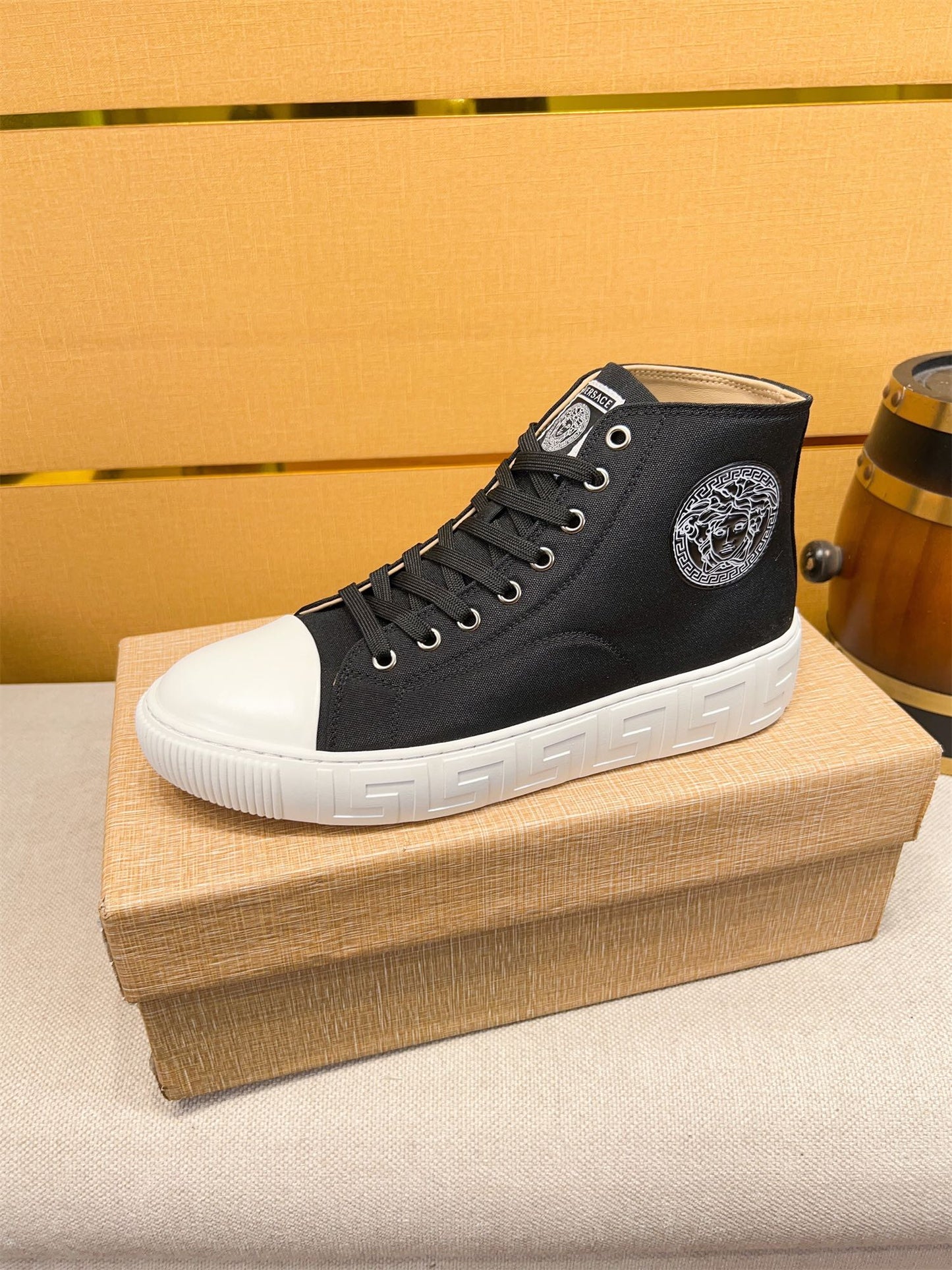 Versace Classic High-Top Sneakers – Stylish Launch for Trendsetting Men