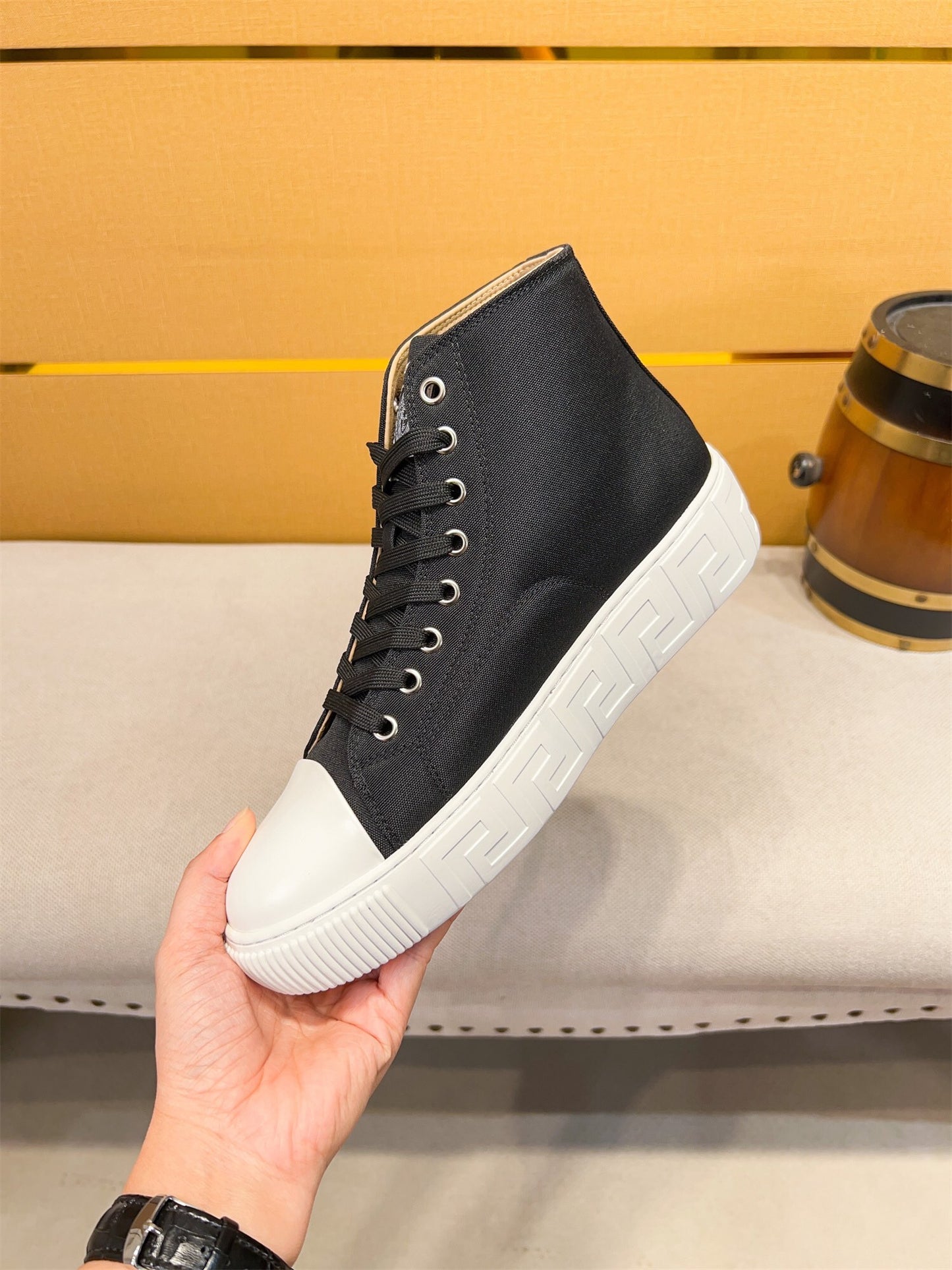 Versace Classic High-Top Sneakers – Stylish Launch for Trendsetting Men
