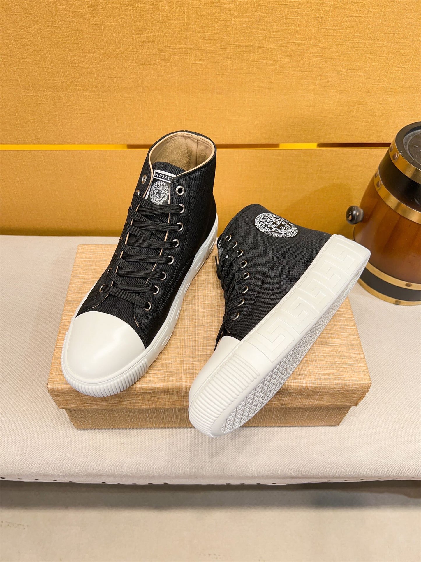 Versace Classic High-Top Sneakers – Stylish Launch for Trendsetting Men