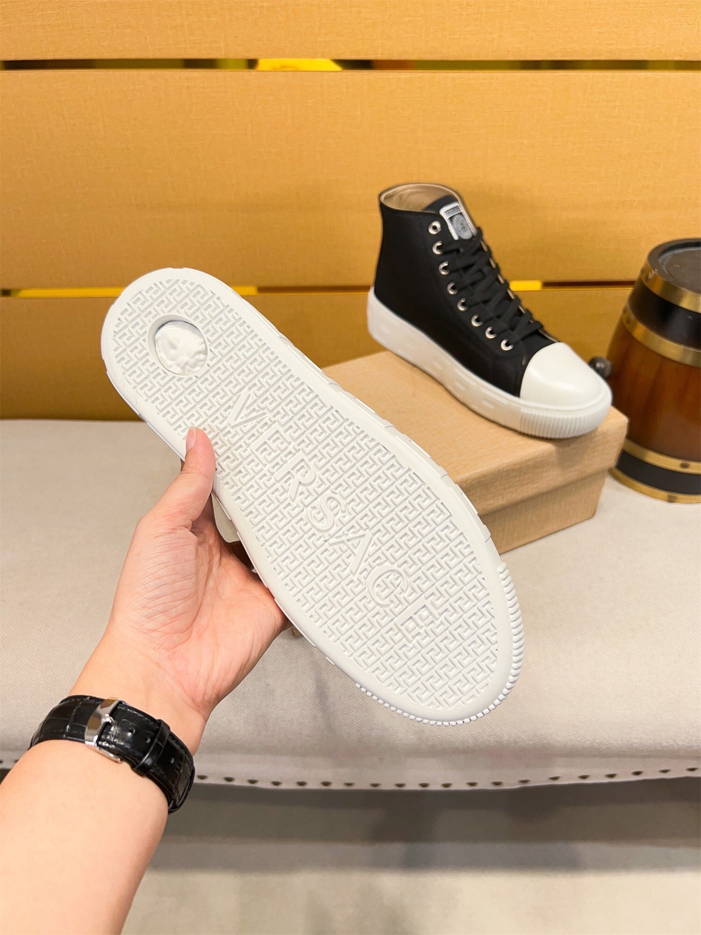 Versace Classic High-Top Sneakers – Stylish Launch for Trendsetting Men