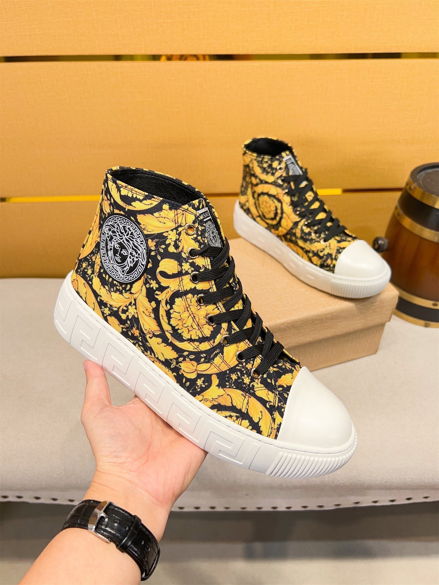 Versace High-Top Men’s Sneakers – Classic Launch Edition