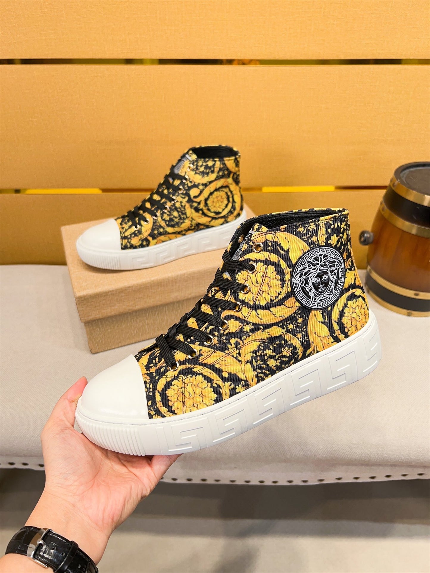 Versace High-Top Men’s Sneakers – Classic Launch Edition