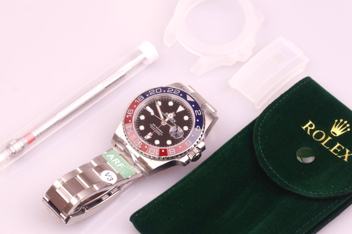 GMT “Pepsi Bezel” Edition –  Integrated Movement, 904L Steel Upgrade