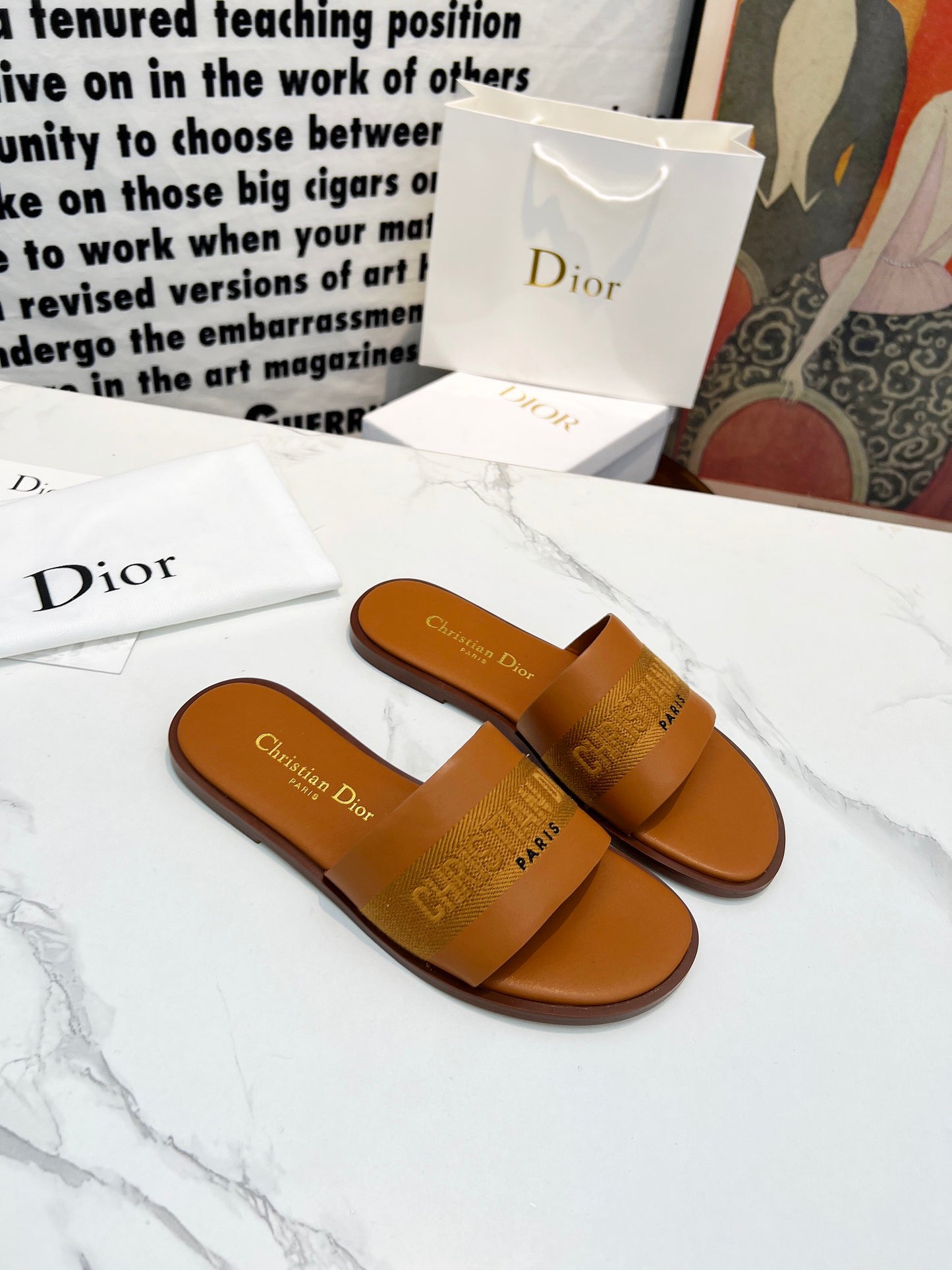 DIOR 2024 Spring/Summer Embroidered Logo Slides – Must-Have