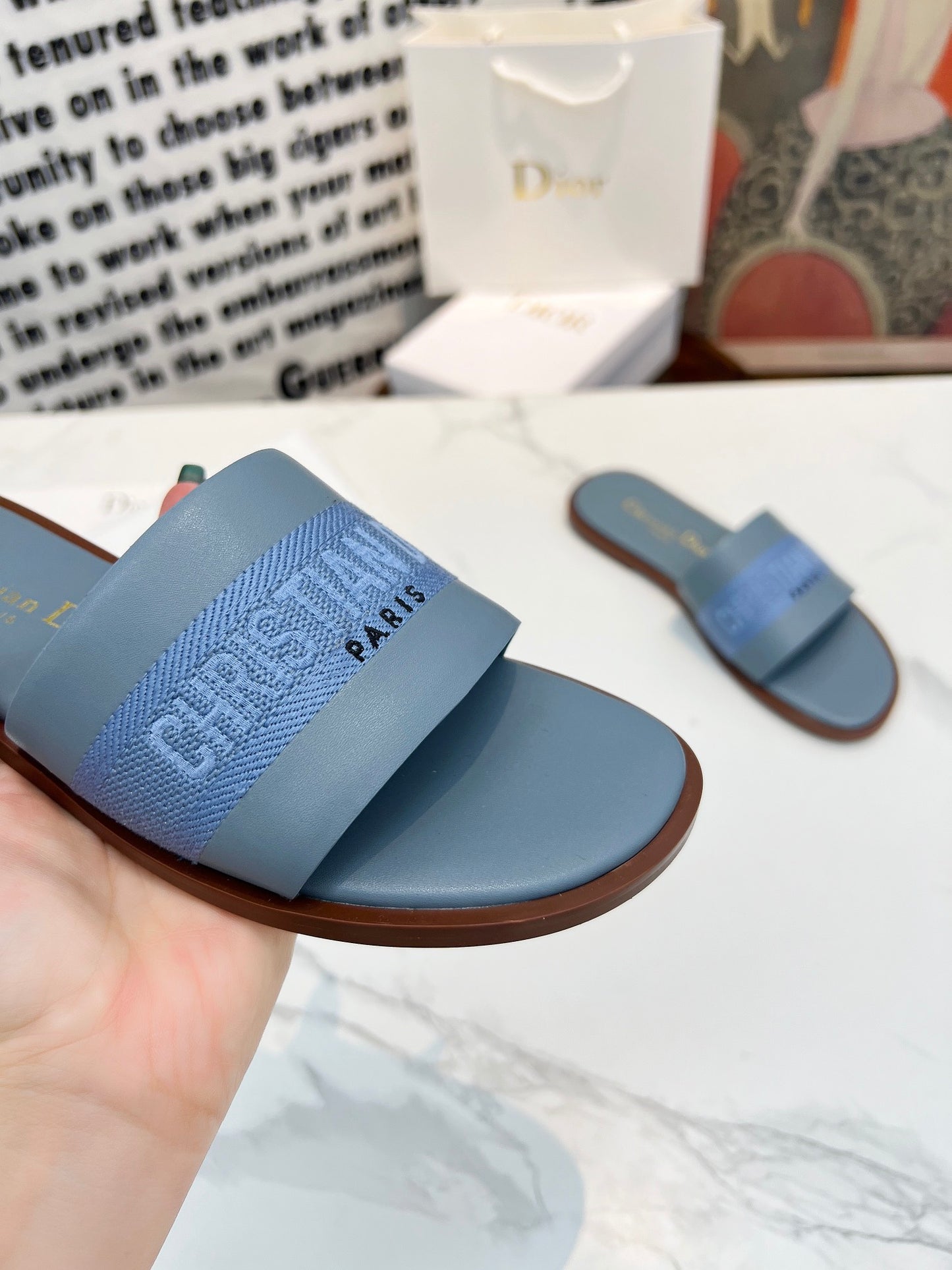 DIOR 2024 Spring/Summer Embroidered Logo Slides – Must-Have