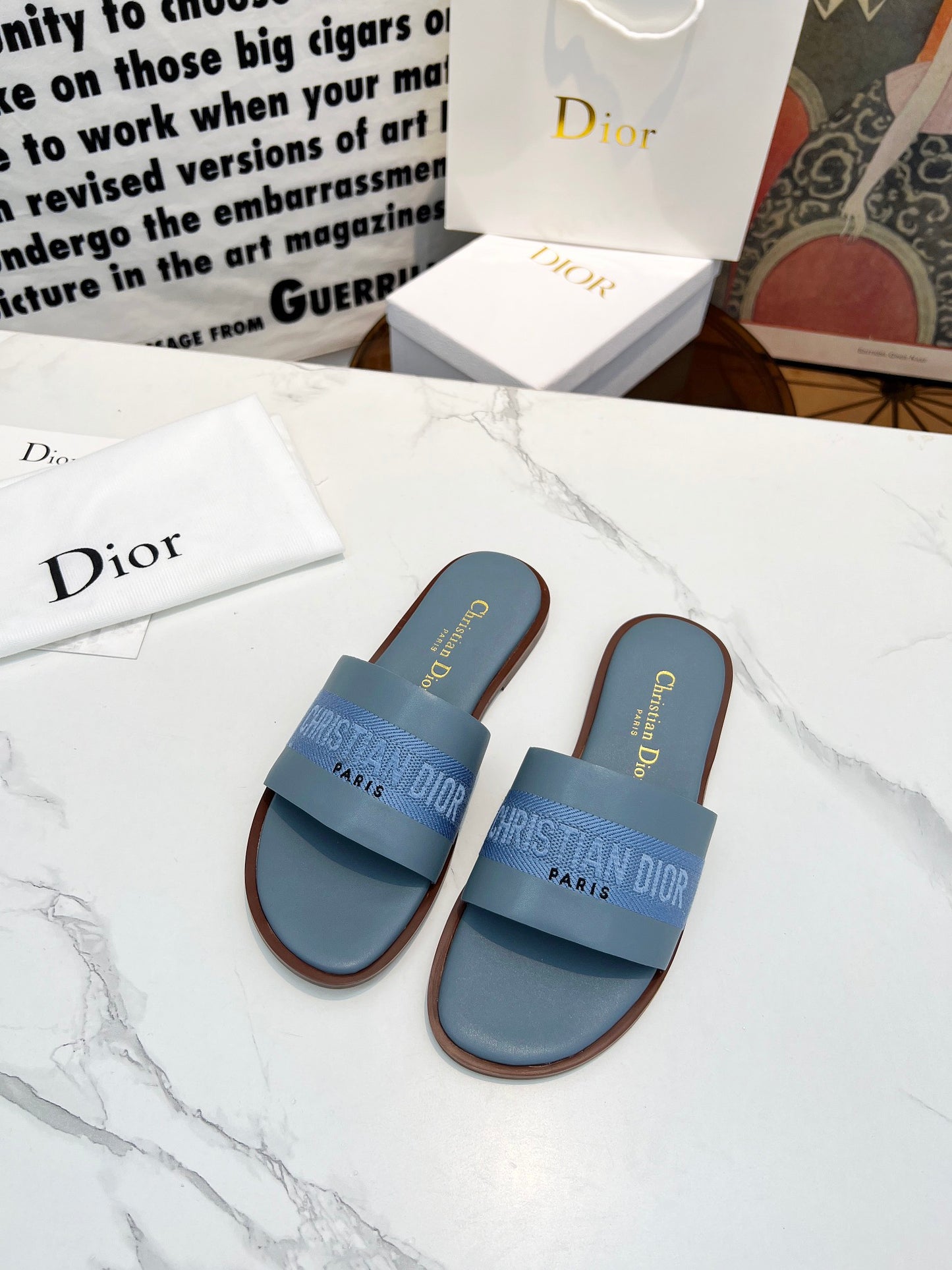 DIOR 2024 Spring/Summer Embroidered Logo Slides – Must-Have