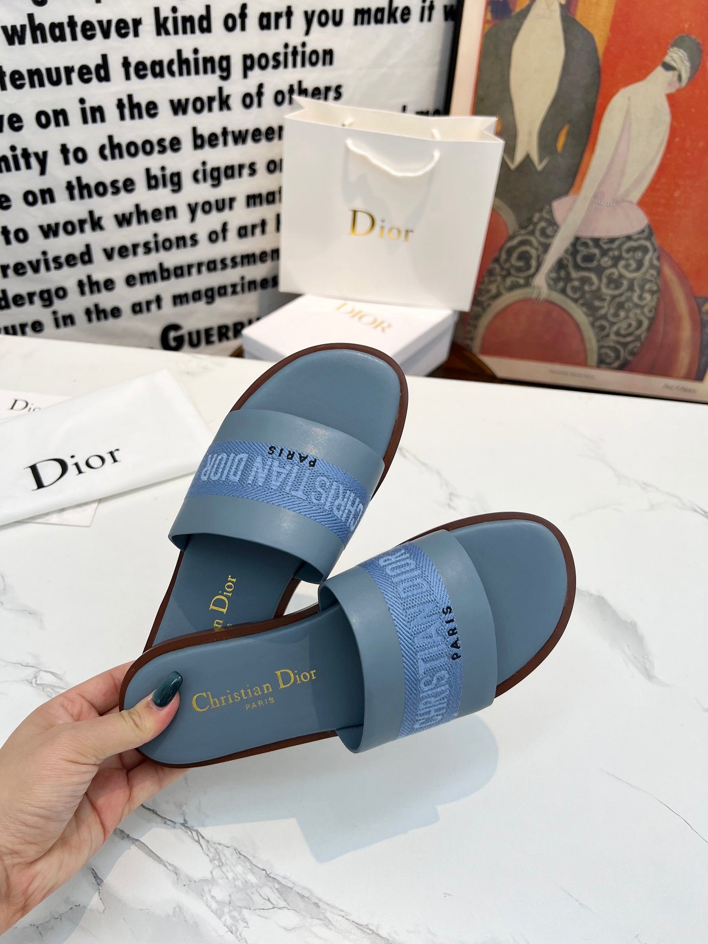 DIOR 2024 Spring/Summer Embroidered Logo Slides – Must-Have