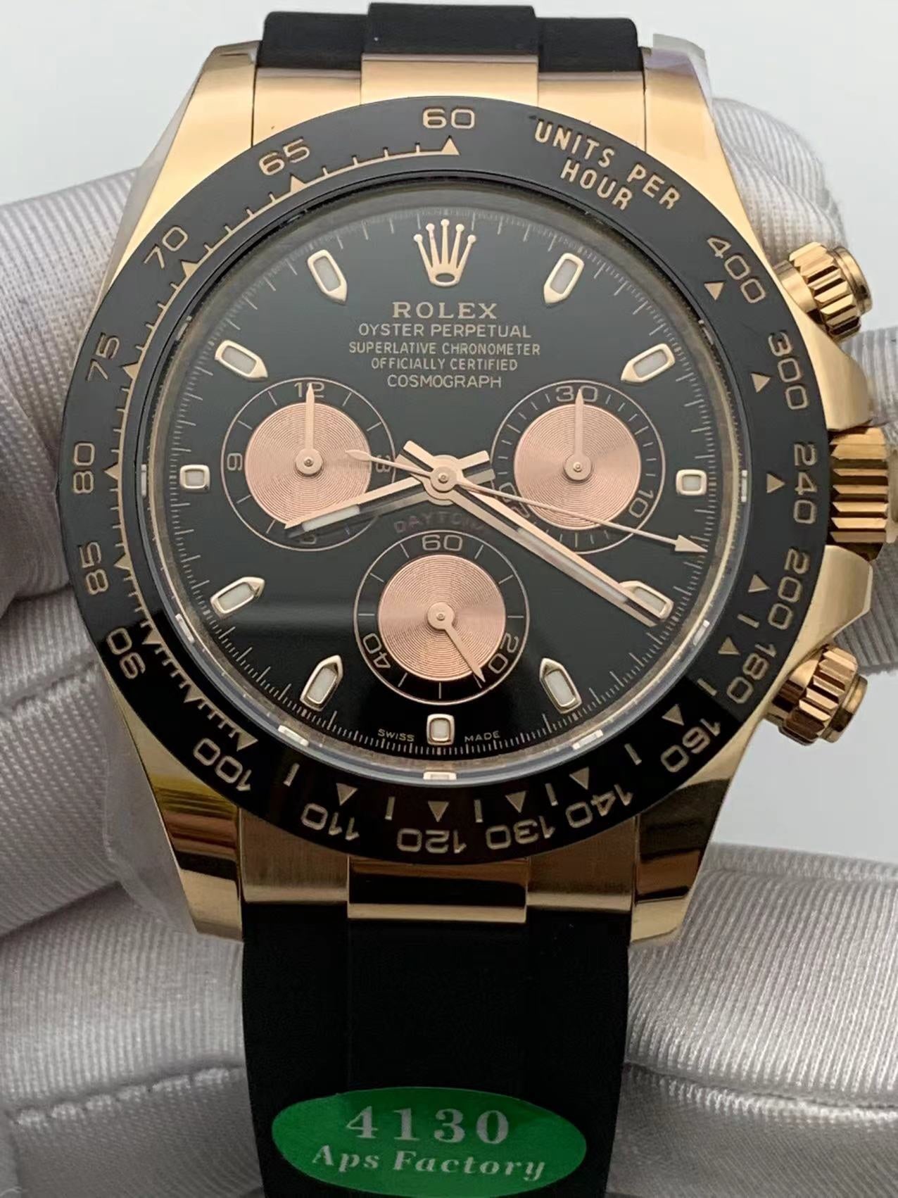 Tungsten Daytona Rose Gold Style – Bold Luxury. Race-Ready Feel.