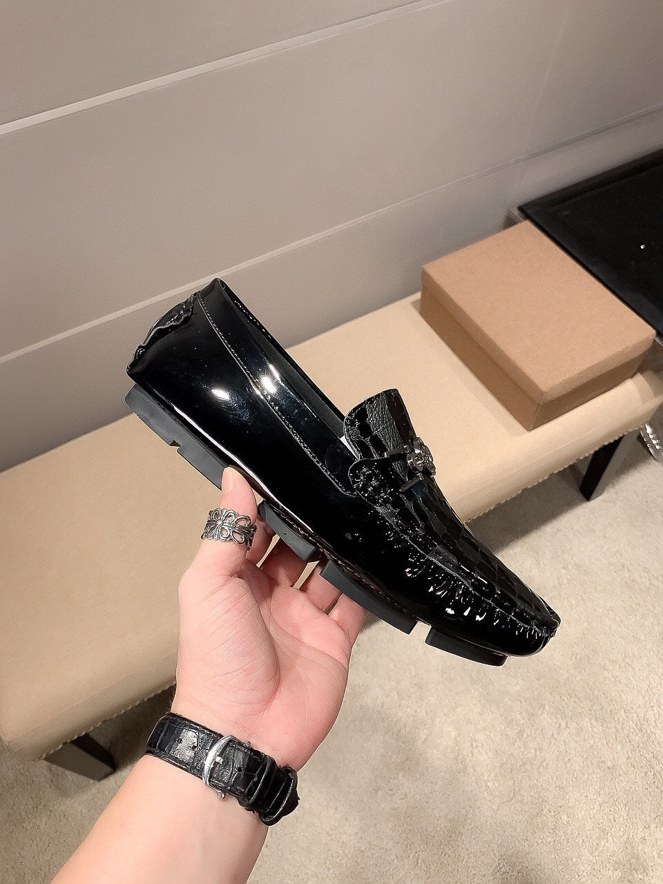 Versace Official Premium Men's Leather Sneakers