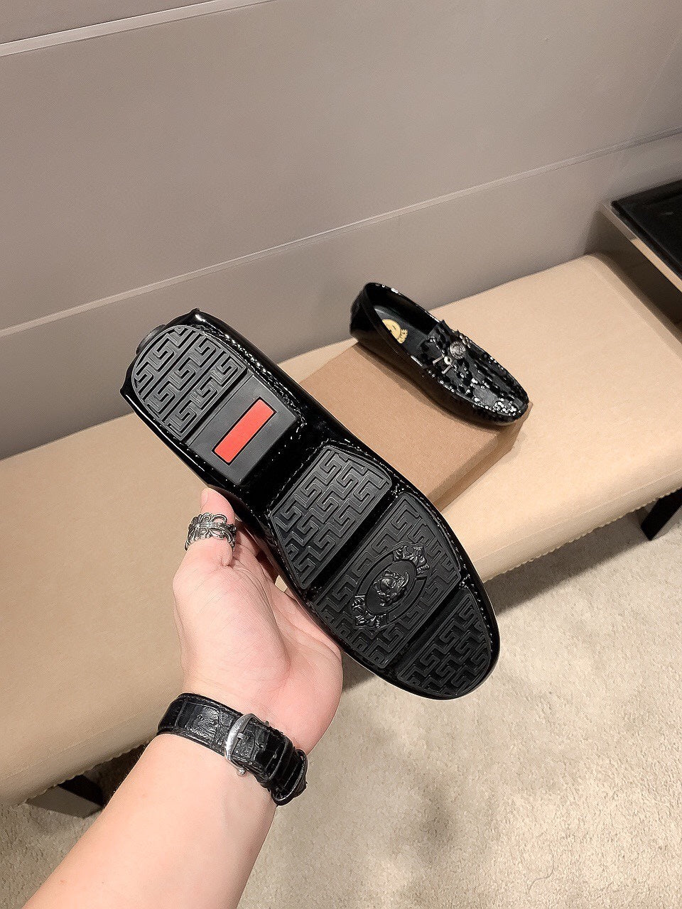Versace Official Premium Men's Leather Sneakers