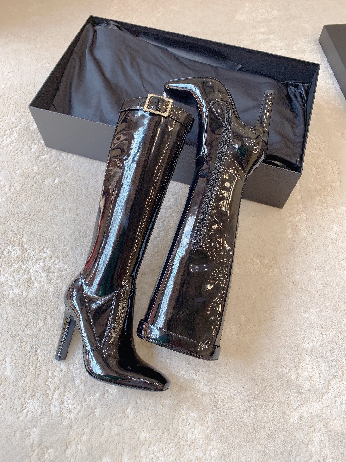 Saint Laurent 24SS Autumn/Winter Combat Boots Blk