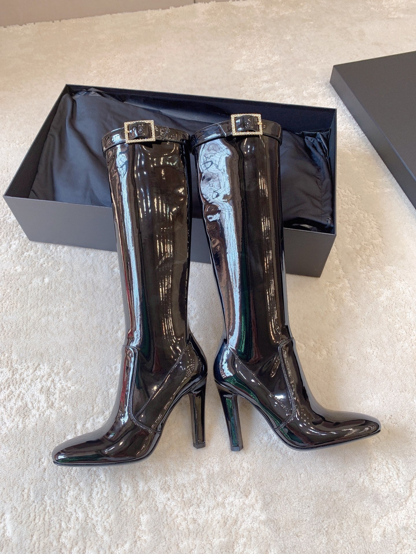 Saint Laurent 24SS Autumn/Winter Combat Boots Blk