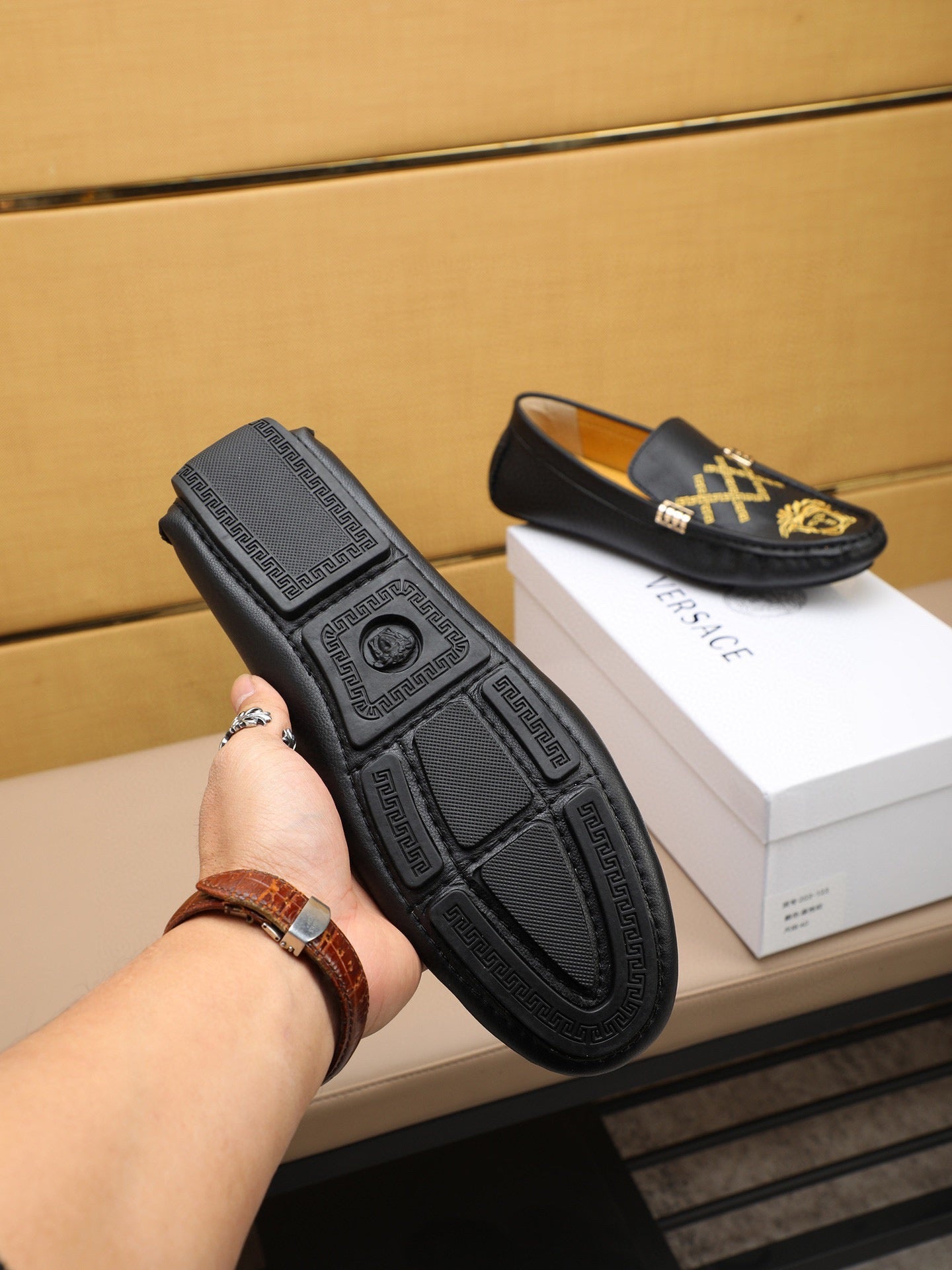 Versace Official Men's All-Season Slip-On Loafers