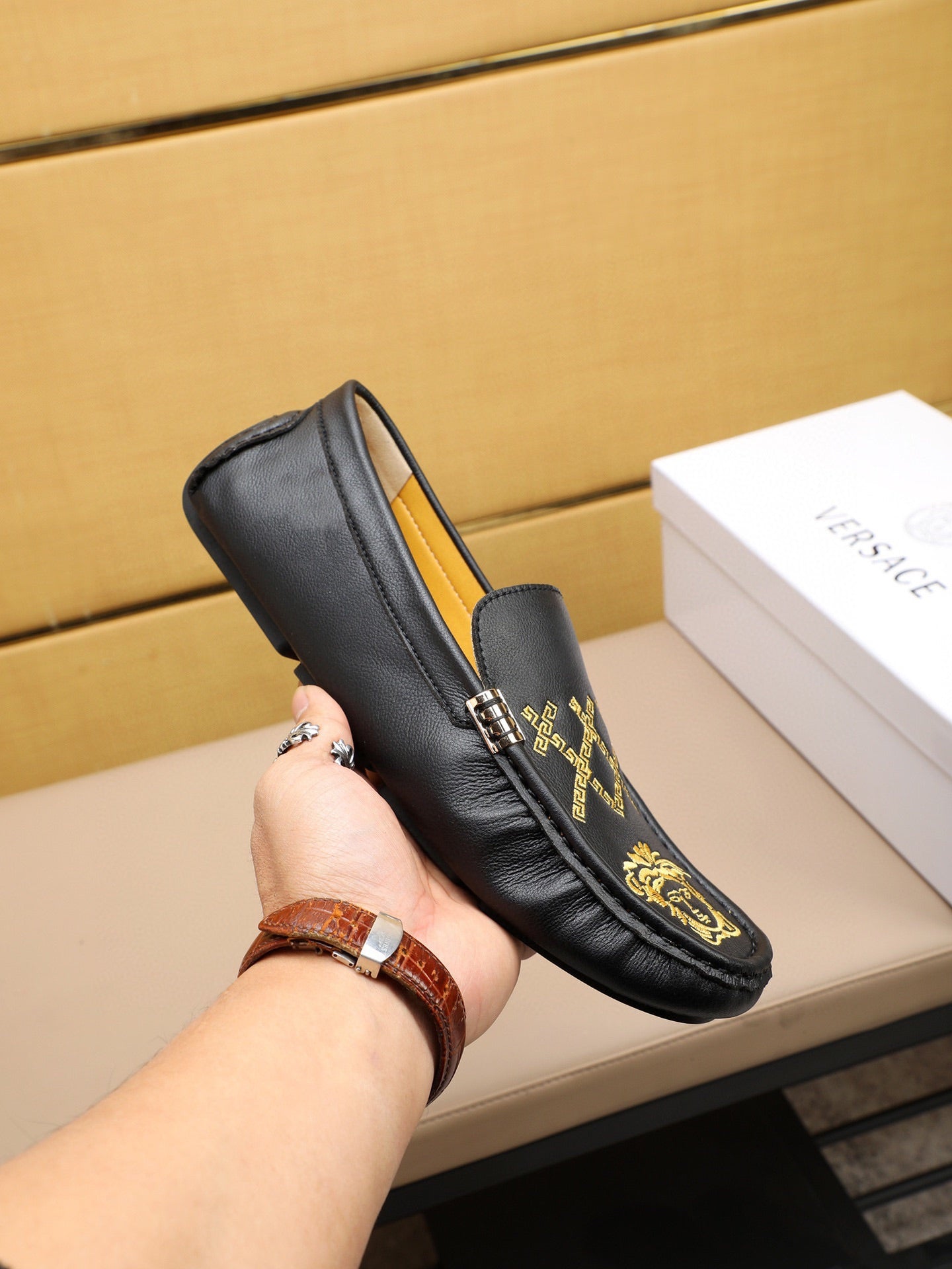 Versace Official Men's All-Season Slip-On Loafers