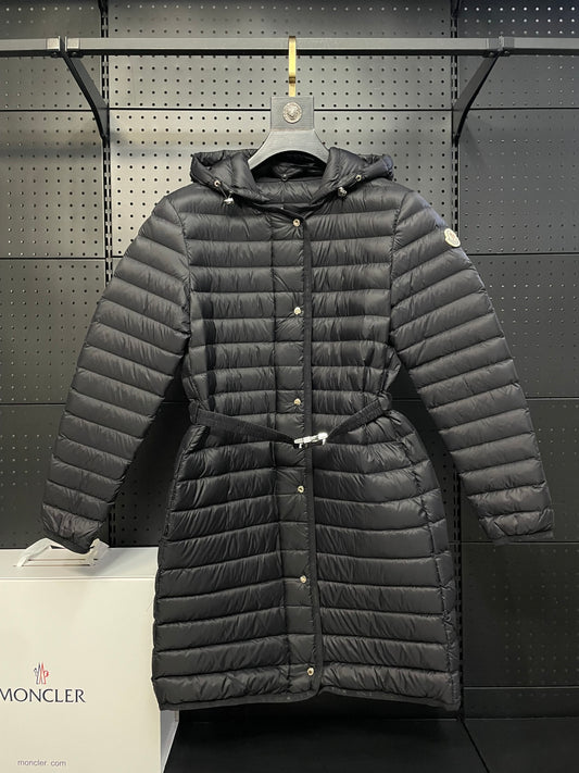 MONCLER Oredonne Women's Mid-Length Belted Down Parka blk