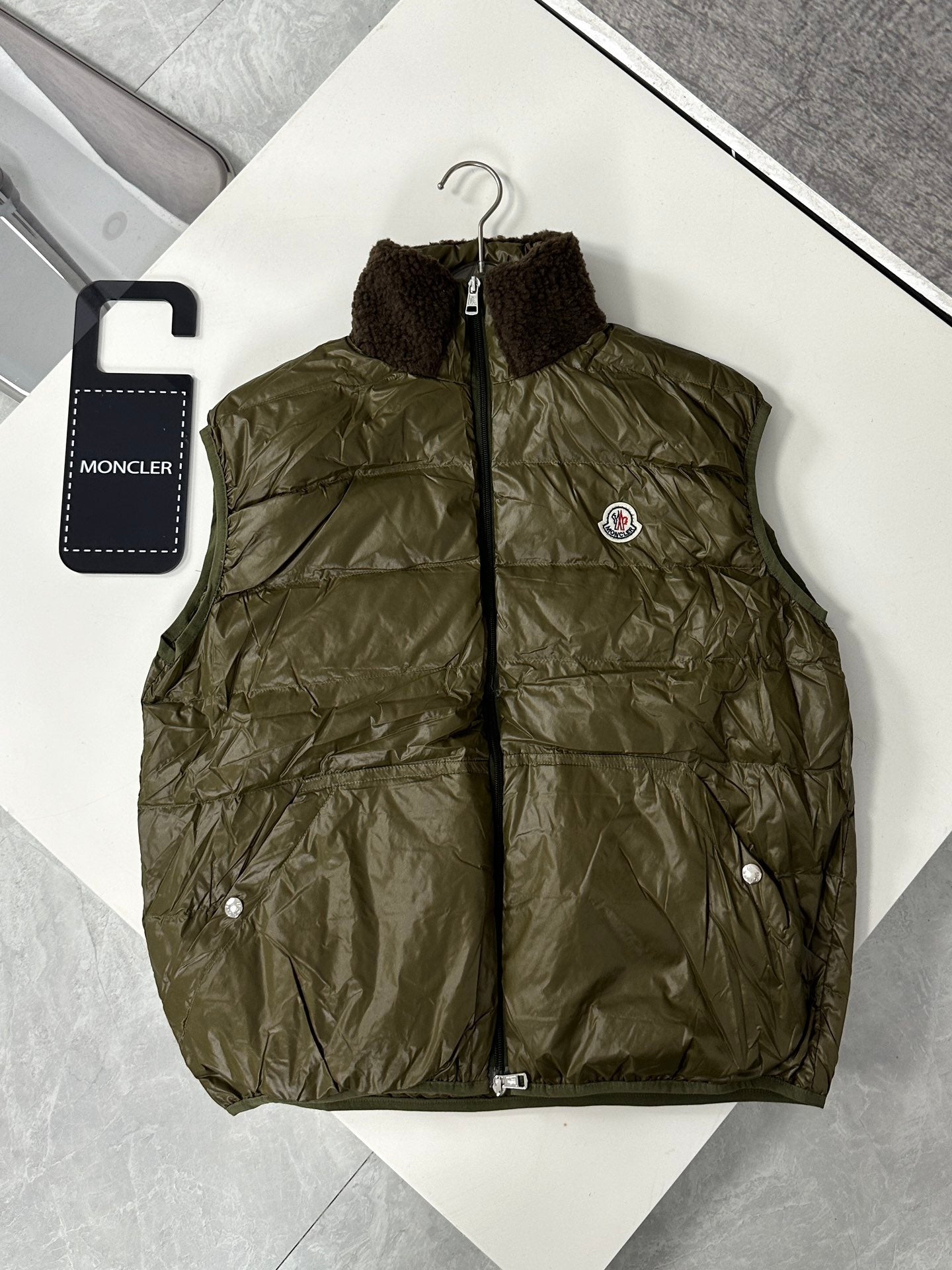 Moncler-Inspired Timur 2-in-1 Jacket and Down Vest Set Armygreen