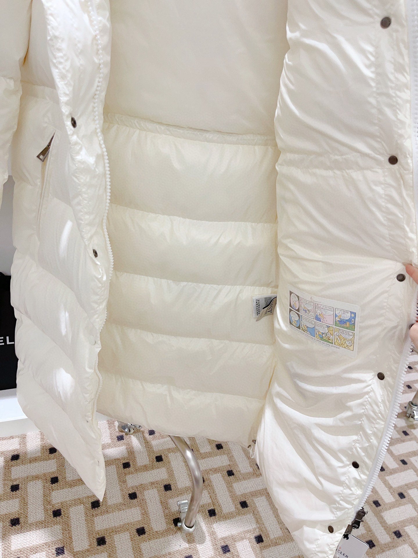 MONCLER Maier 23SS Women's Long Glossy Down Coat White
