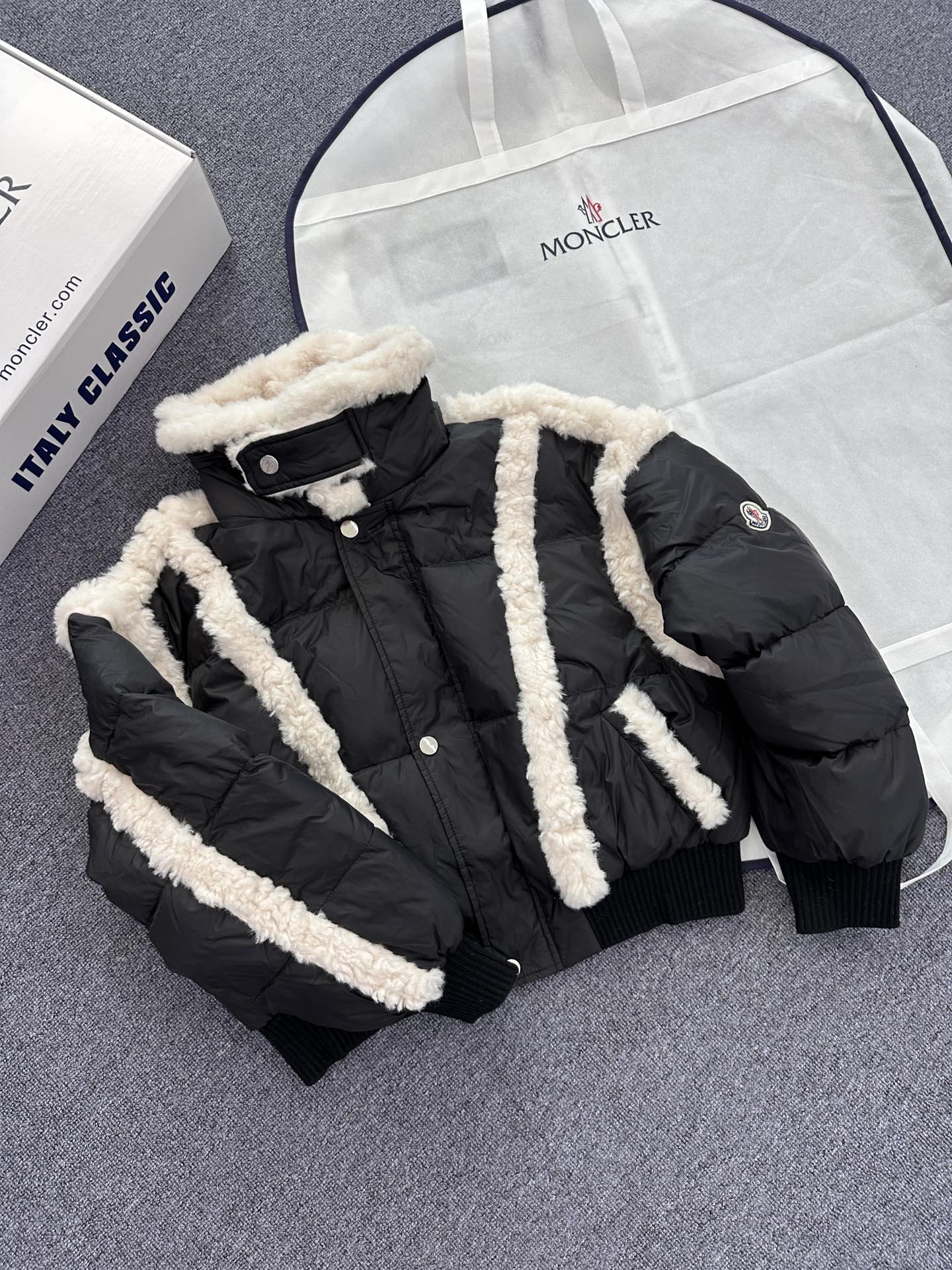 Moncler Women's Shearling Style Down Jacket