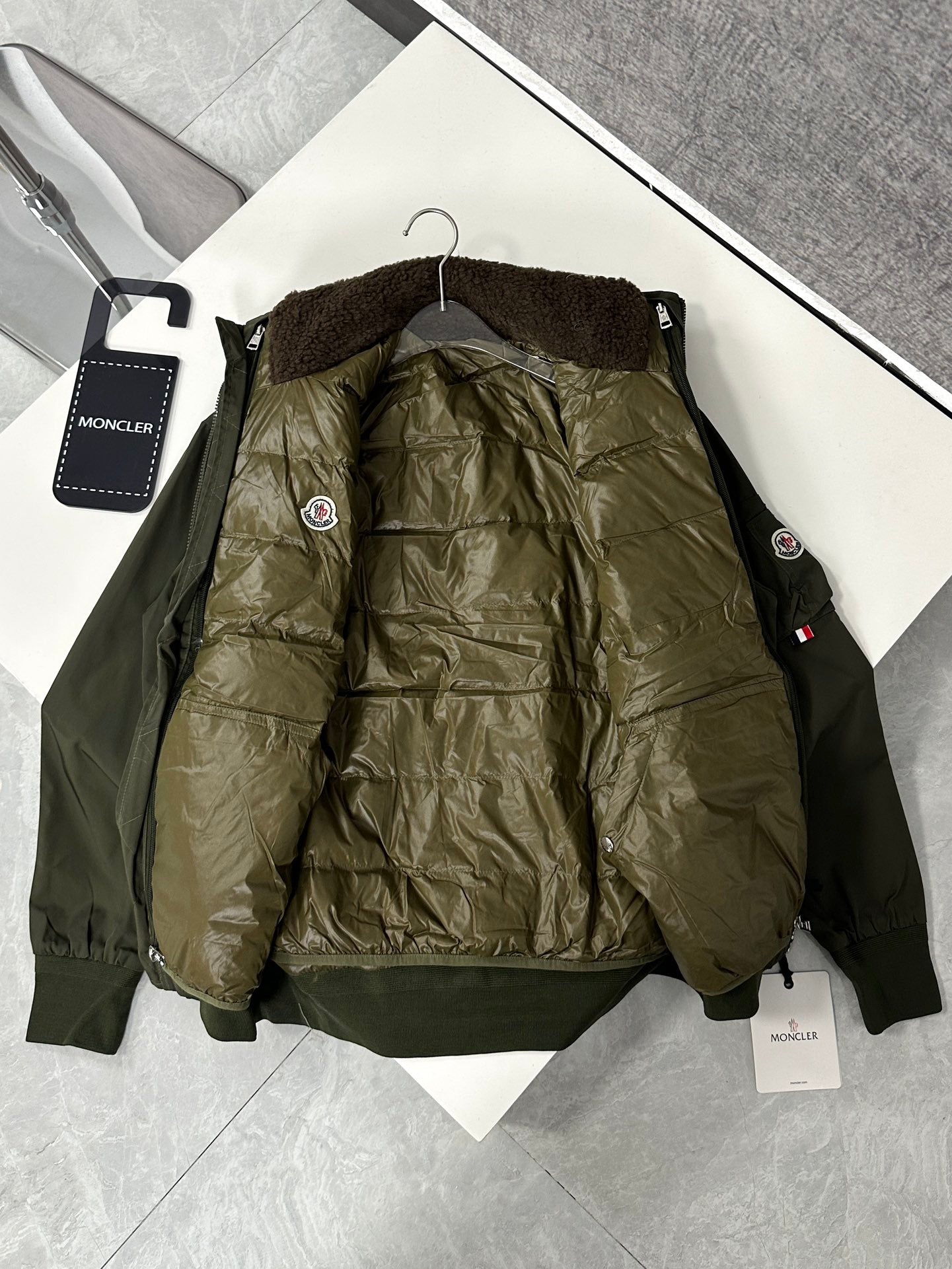 Moncler-Inspired Timur 2-in-1 Jacket and Down Vest Set Armygreen
