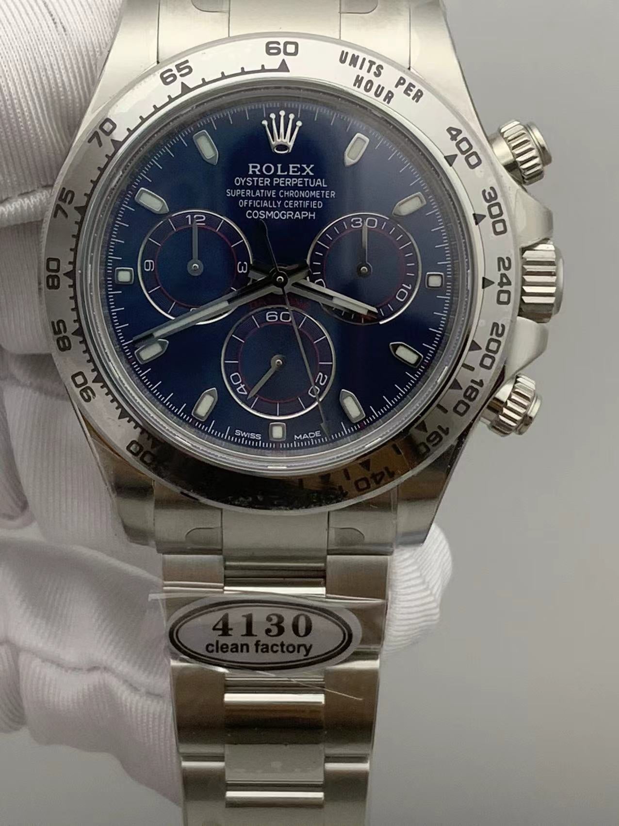 Super Clean Factory Daytona 116509 Silver Dial | Cal. 4130 | 904L Steel | Engraved Bezel