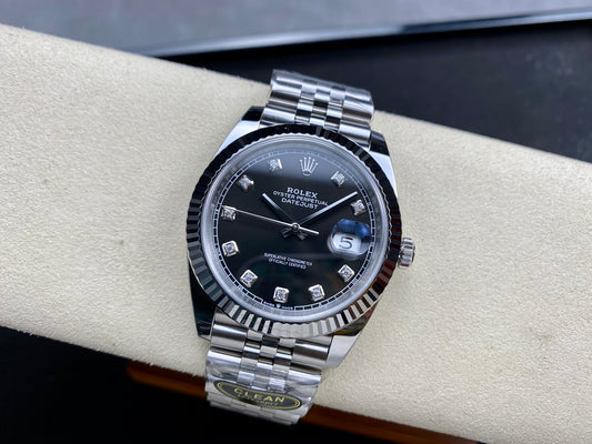 Super Clean Datejust 126334 Black Dial | 41mm | Super 3235 Movement | 904L Steel | Platinum Bezel