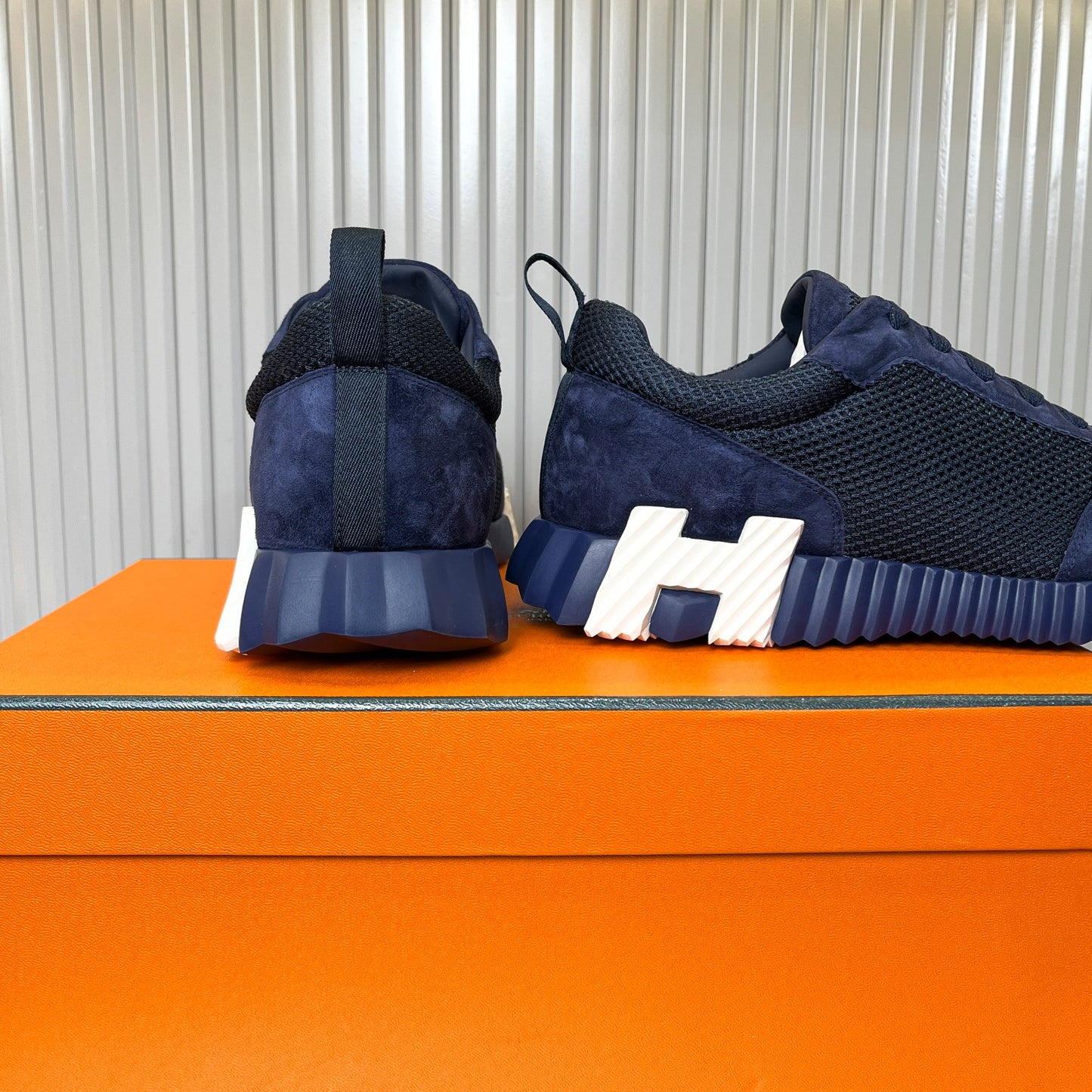 Hermes Premium Two-Tone Canvas Sneakers – Men's Edition