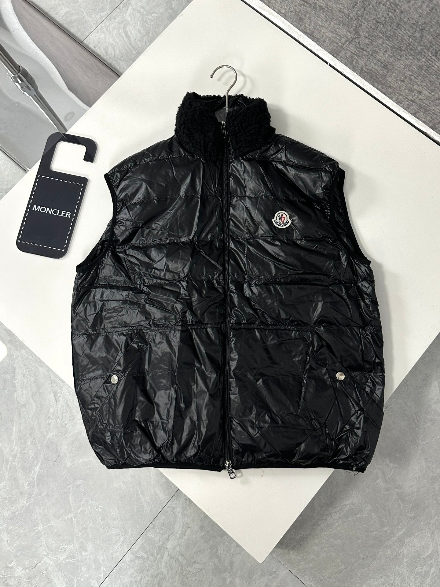 Moncler-Inspired Timur 2-in-1 Jacket and Down Vest Set Black