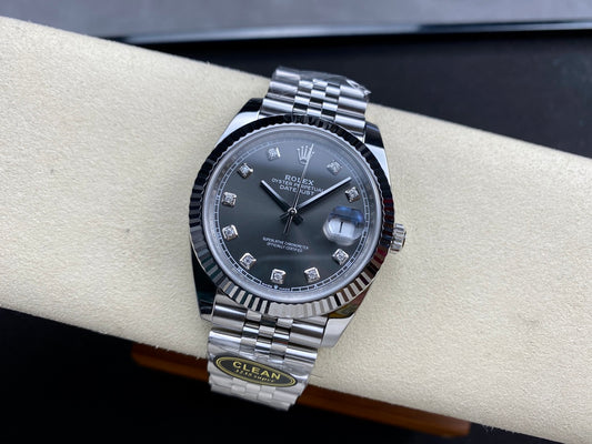 Super Clean Datejust 126334 Grey Dial | 41mm | Super 3235 Movement | 904L Steel | Platinum Bezel
