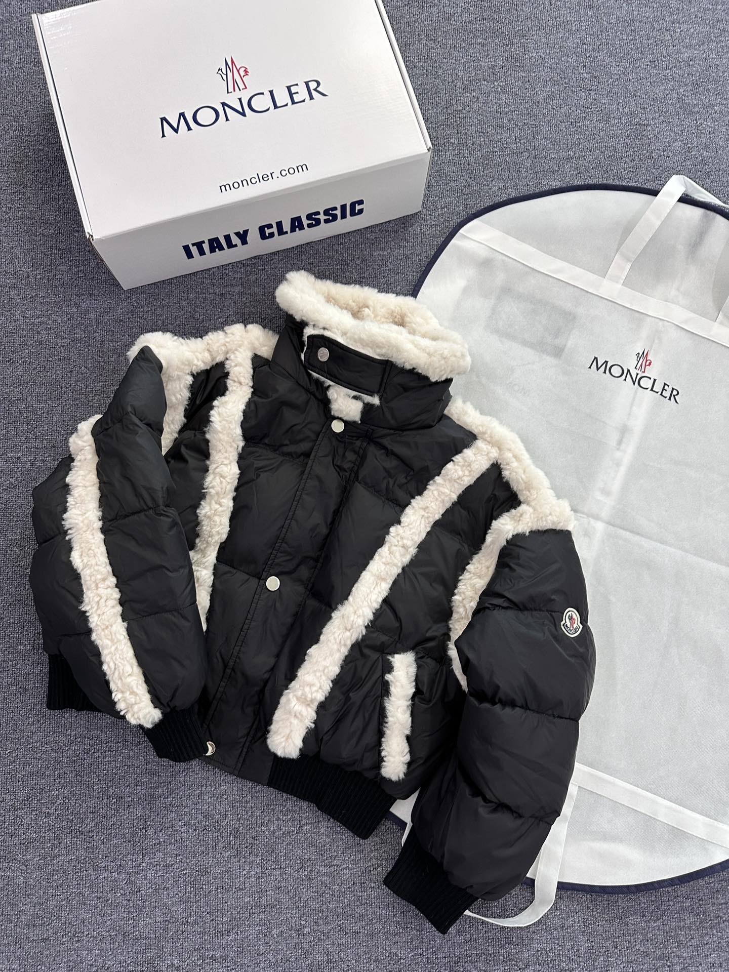 Moncler Women's Shearling Style Down Jacket