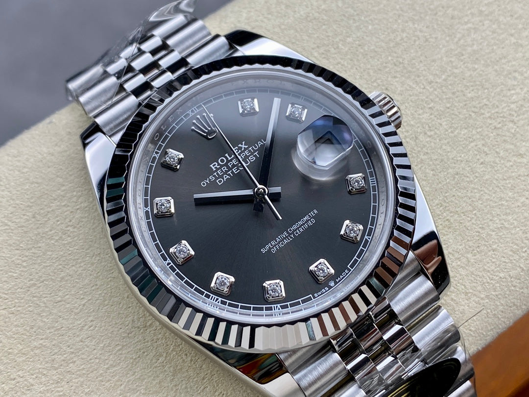 Super Clean Datejust 126334 Grey Dial | 41mm | Super 3235 Movement | 904L Steel | Platinum Bezel