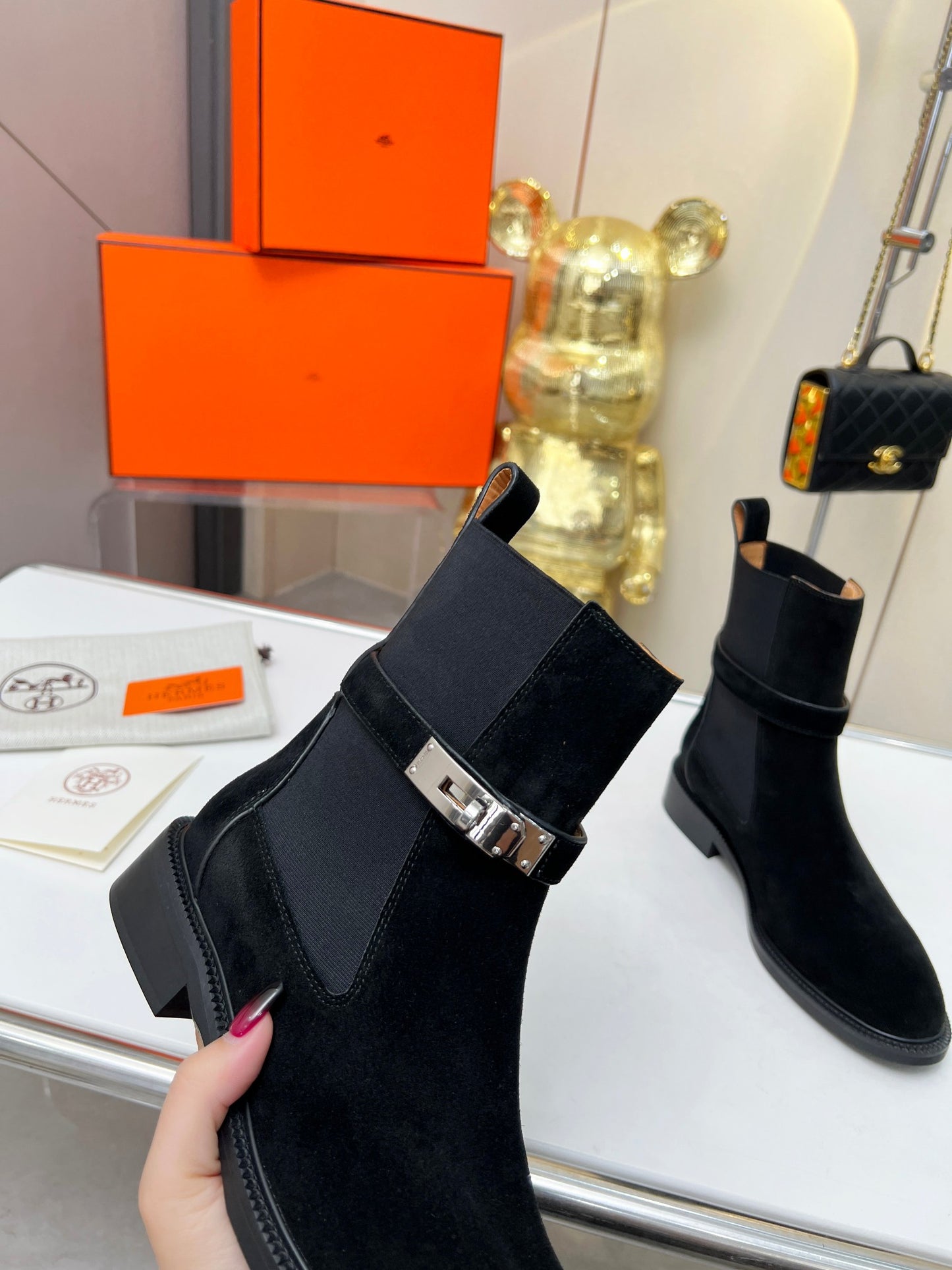 Hermes 2024 Fall/Winter Classic Suede Riding Boots – Women's Edition Blk