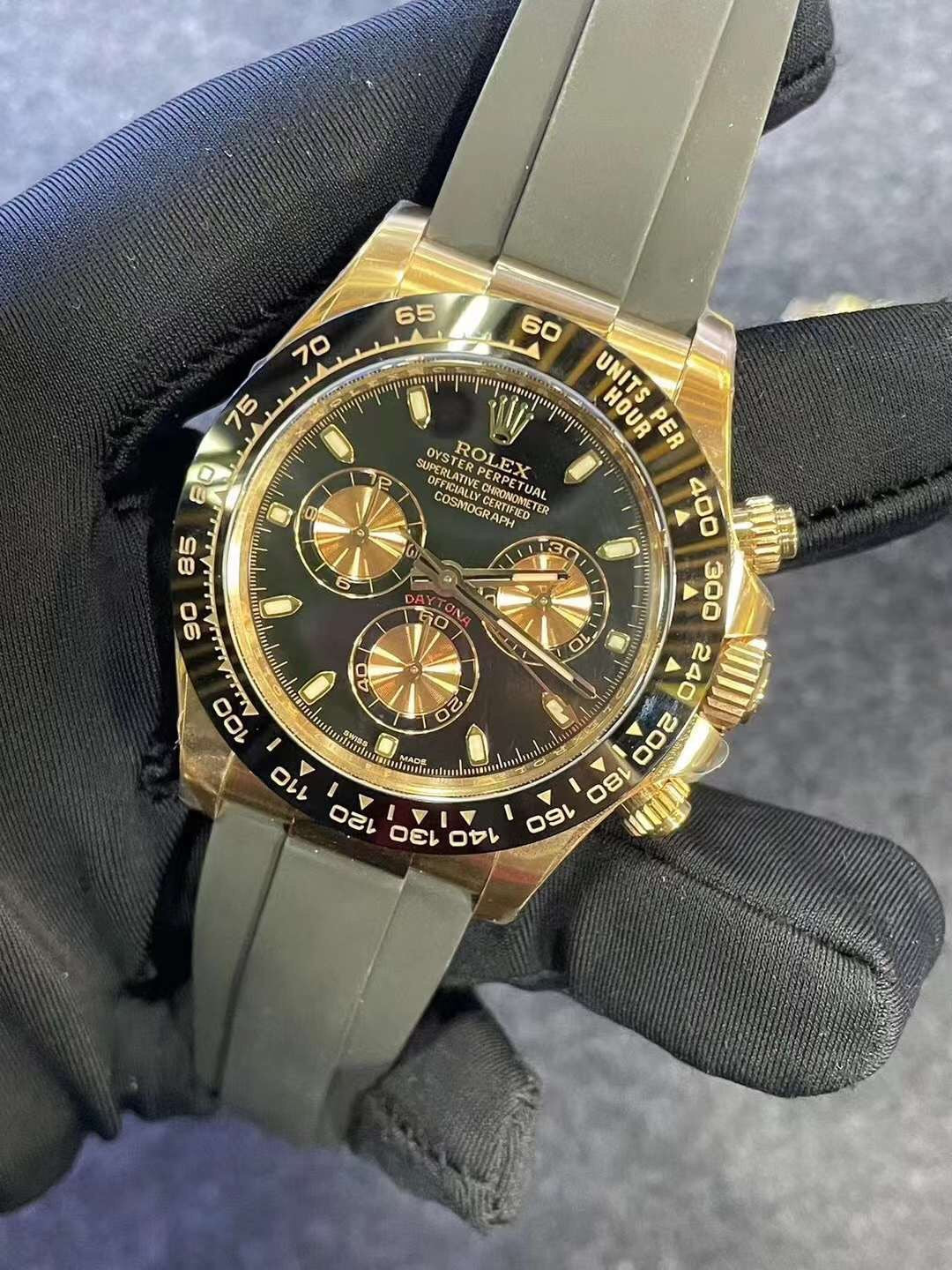 Super Clean Factory Daytona 116515LN | Black Dial | Rubber Strap | Cal. 4130 | Rose Gold