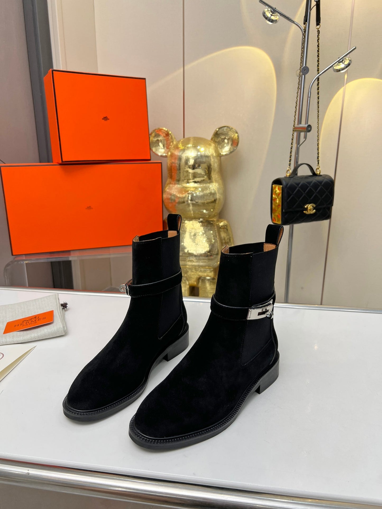 Hermes 2024 Fall/Winter Classic Suede Riding Boots – Women's Edition Blk