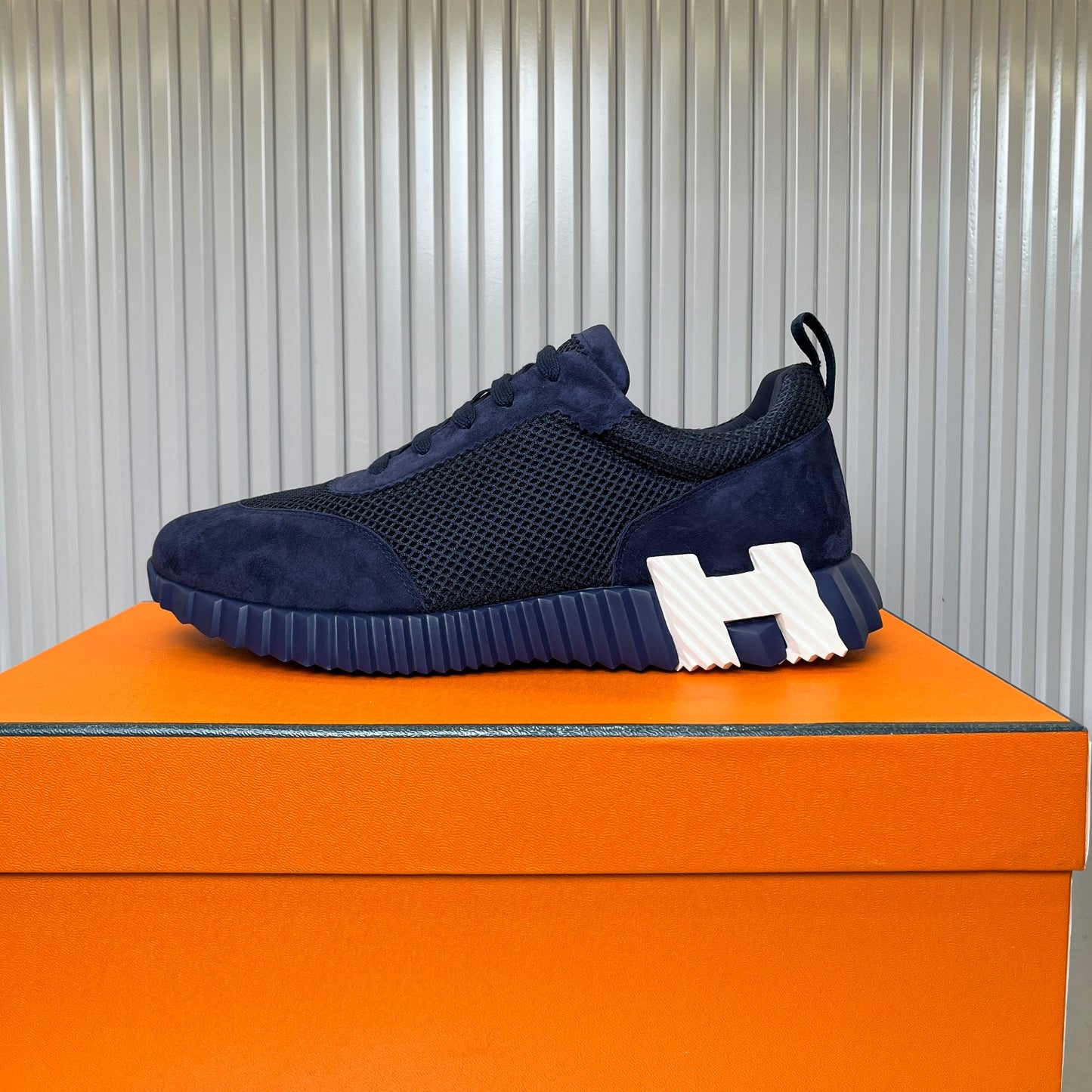 Hermes Premium Two-Tone Canvas Sneakers – Men's Edition