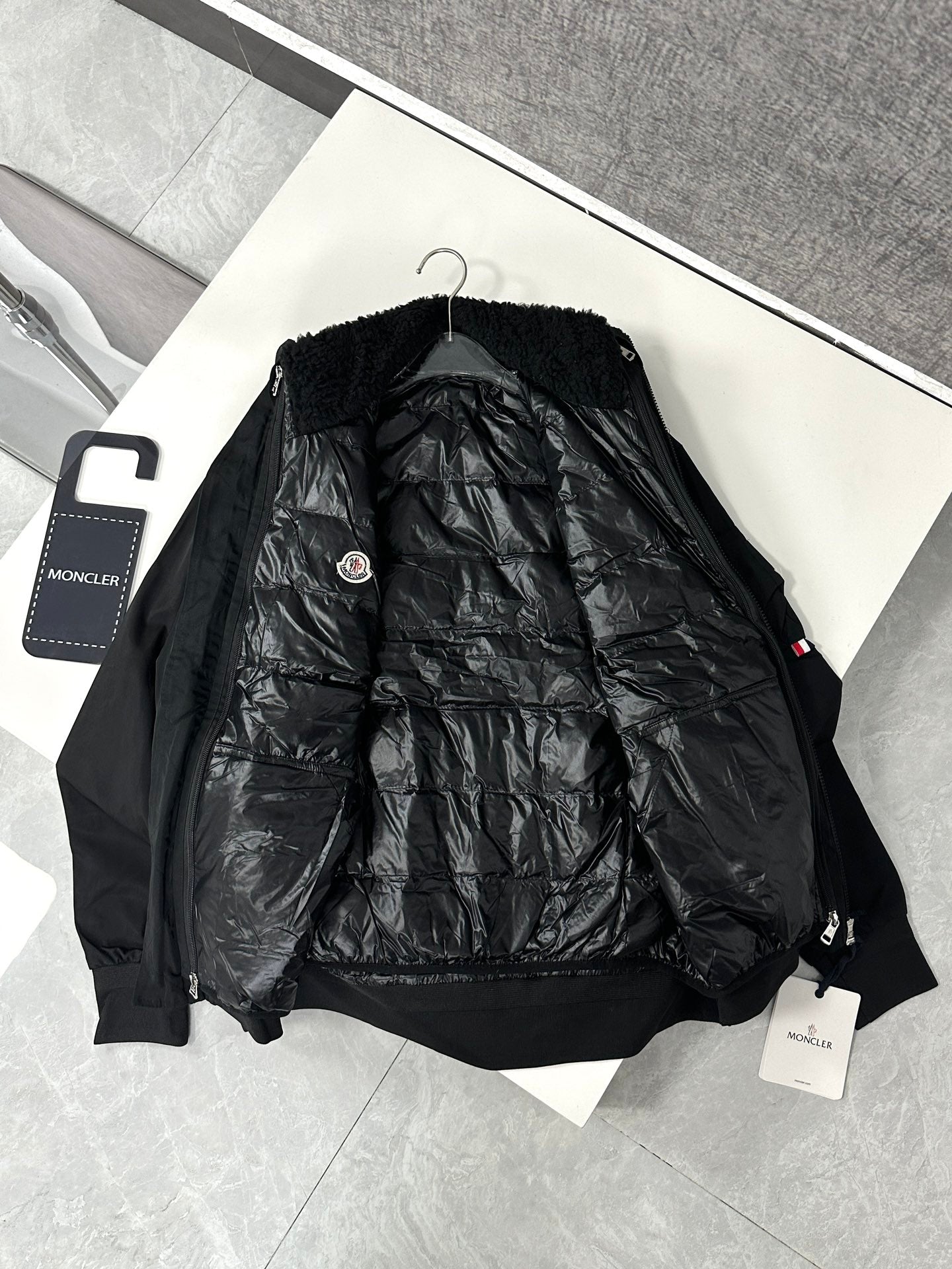 Moncler-Inspired Timur 2-in-1 Jacket and Down Vest Set Black