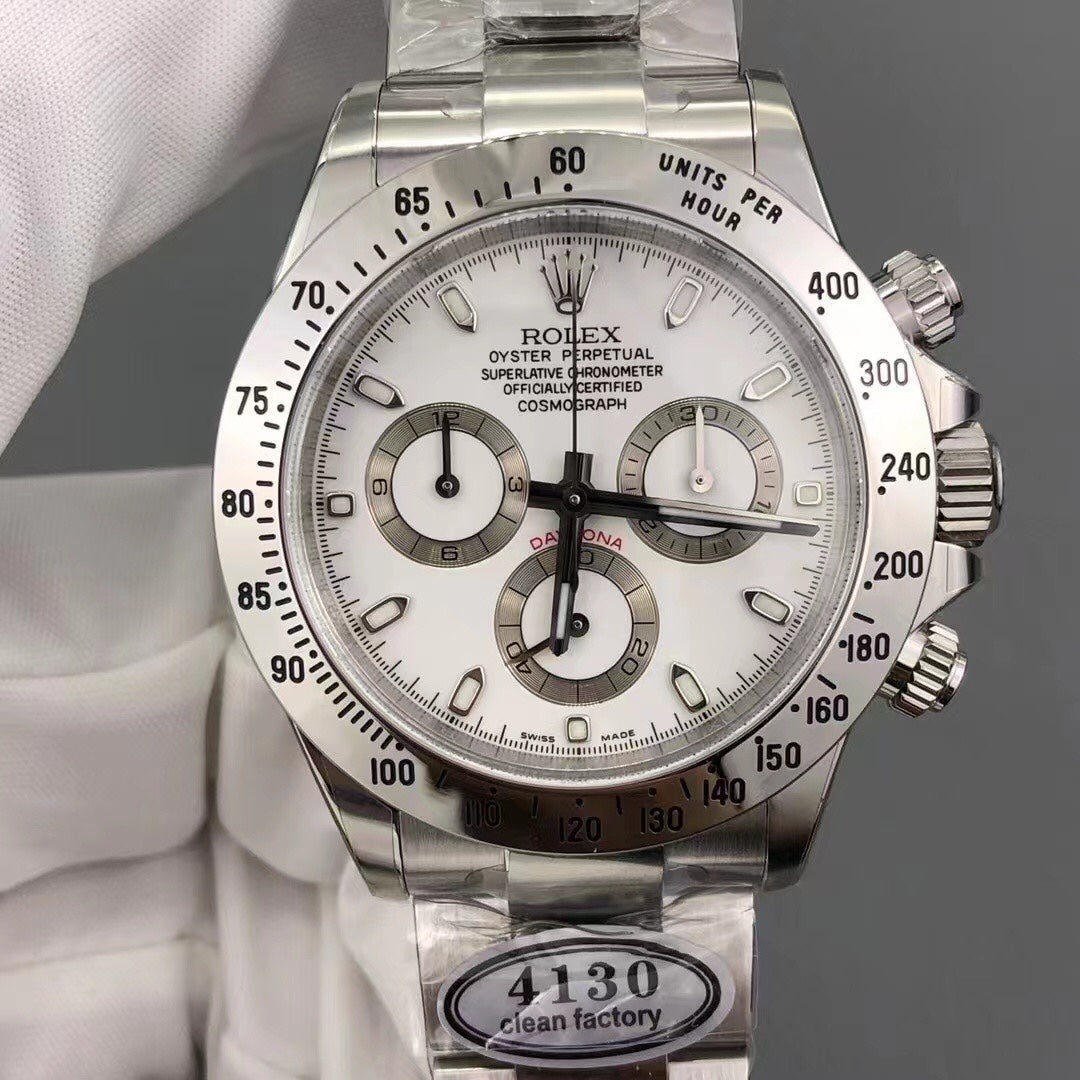 Super Clean Factory Daytona 116509 White Dial | 12.5mm | Cal. 4130 | Sapphire
