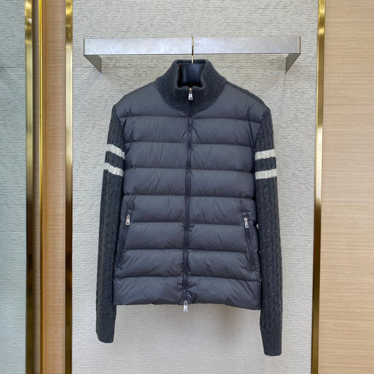 MONCLER Logo Patch Unisex Down Jacket
