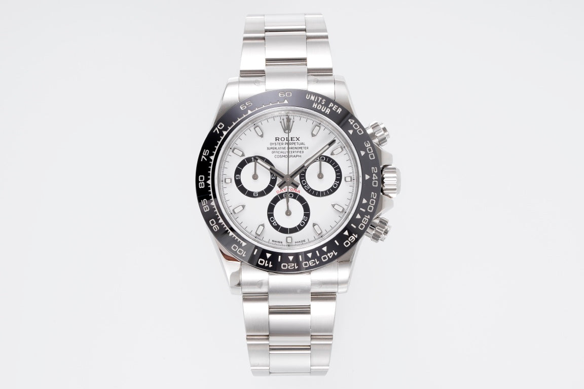 Clean Factory Daytona 116500LN White Dial | Black Bezel | Cal. 4130 | 904L Steel