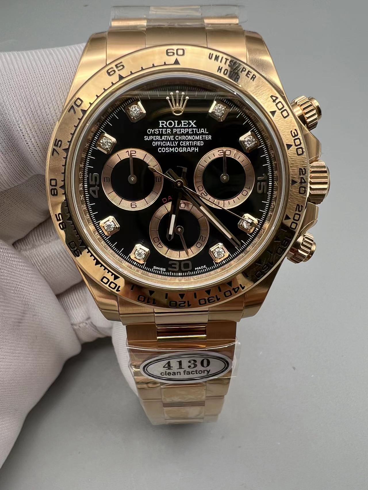 Super Clean Factory Daytona Rose Gold Style | Cal. 4130 | 904L Steel | Chronograph Watch