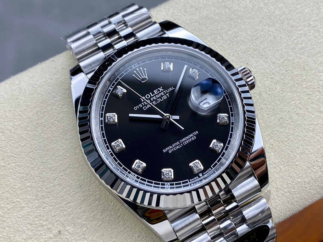 Super Clean Datejust 126334 Black Dial | 41mm | Super 3235 Movement | 904L Steel | Platinum Bezel