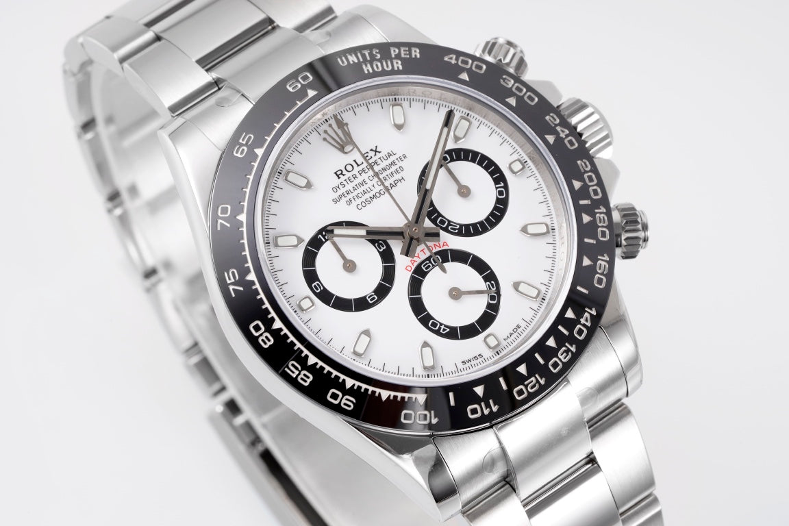 Clean Factory Daytona 116500LN White Dial | Black Bezel | Cal. 4130 | 904L Steel
