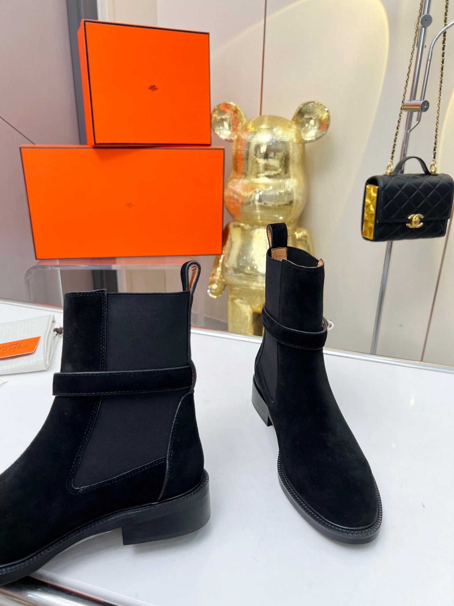 Hermes 2024 Fall/Winter Classic Suede Riding Boots – Women's Edition Blk