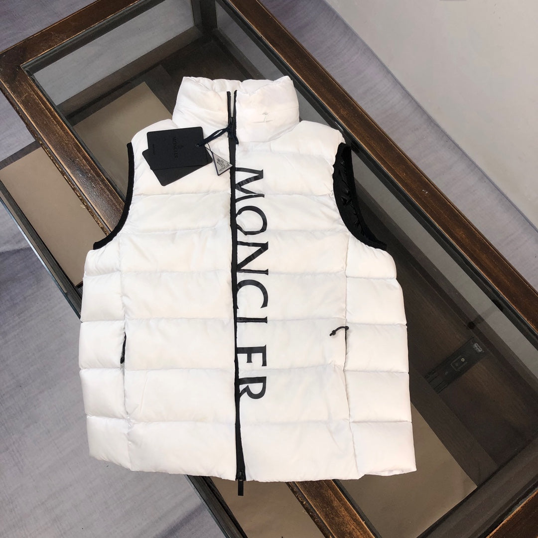 Moncler-Inspired Winter Puffer Vest with Hidden Hood